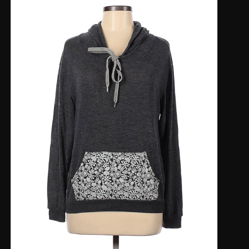 SOULCYCLE - Grey Skull Pocket Hoodie